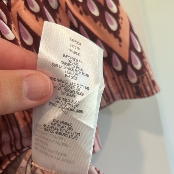 Bob Mackie Wearable Art Shirt Top Women Size 1X QVC Flare Sleeve Boho Blouse - Picture 8 of 11